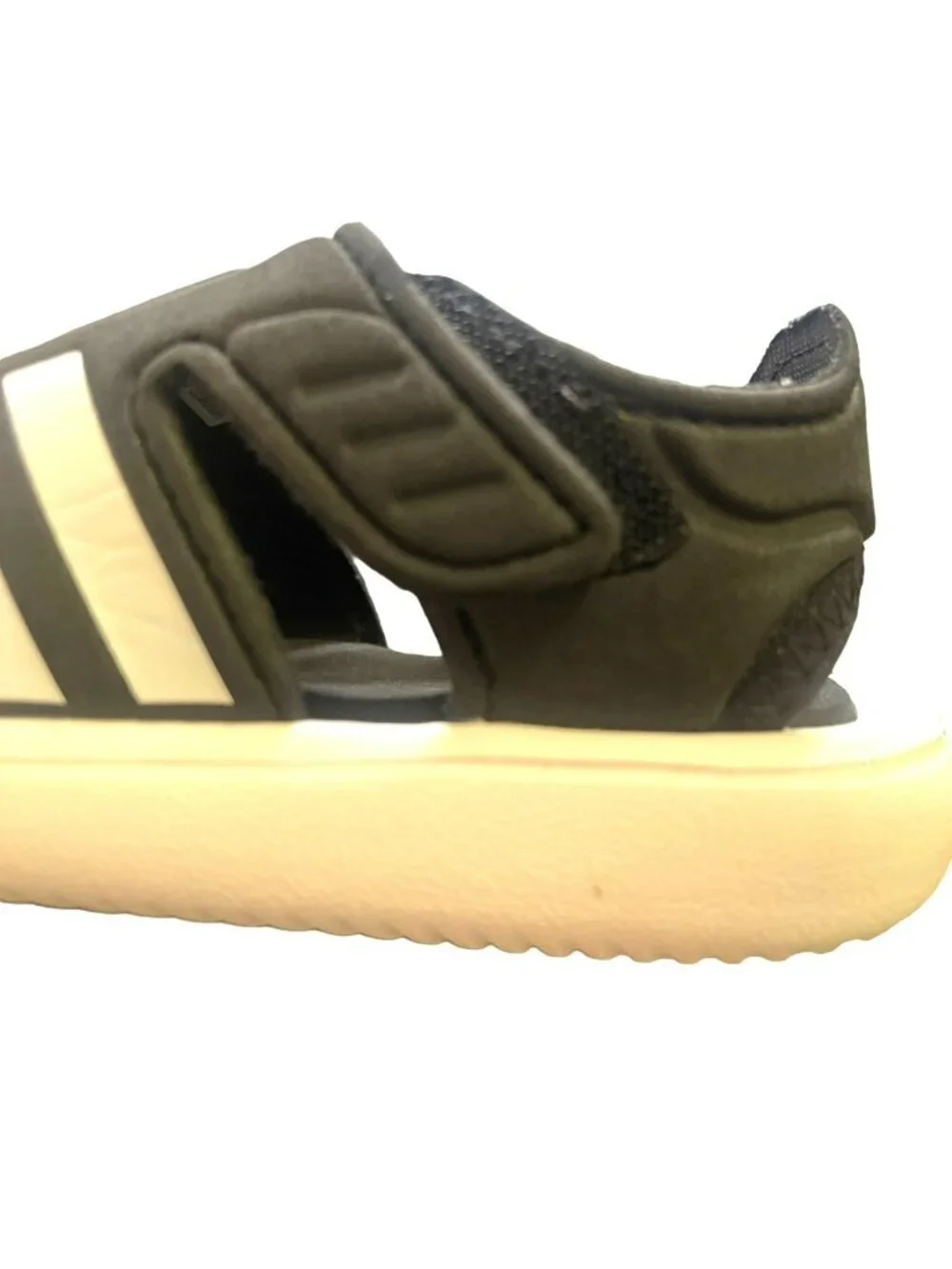 Adidas Little Kid Closed Toe Water Sandals Black White Sz 6K NEW